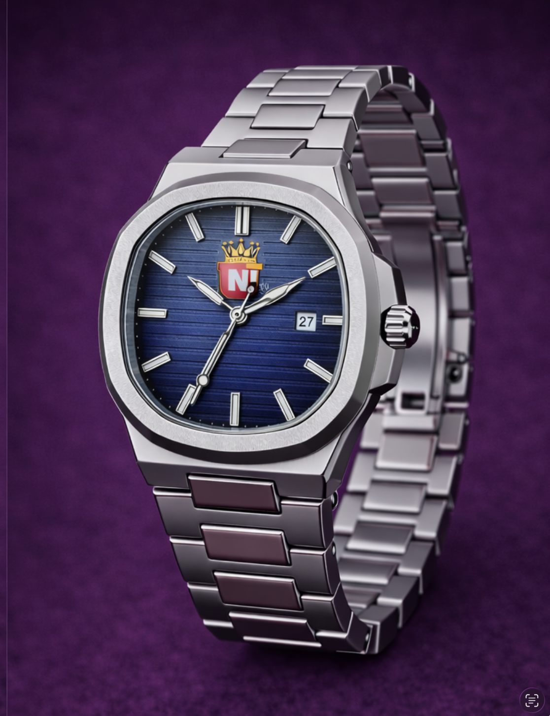 MrTudor Custom Stainless Steel Watch – Blue Dial